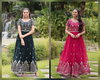 KA 1134 Faux Blooming Embroidery Wedding Gown Wholesale In India